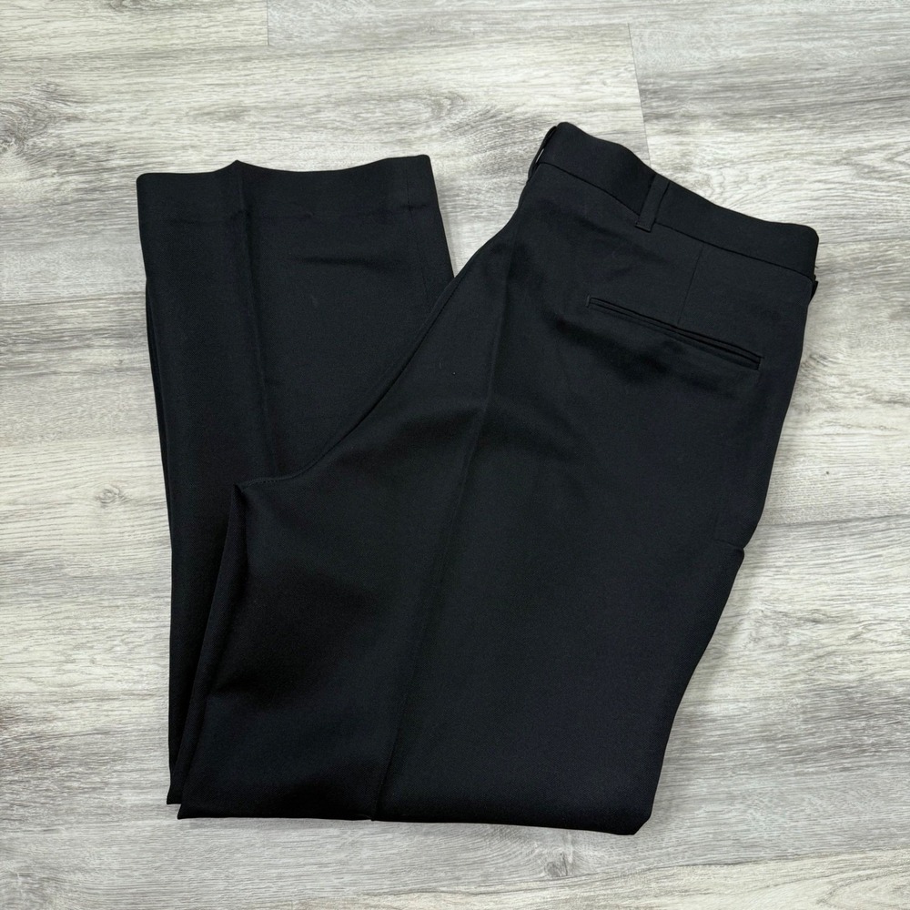 Men's Black Dress Pants W38 L29 Easy‎ Care Career Business Casual Trousers